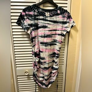 PINK Victoria’s Secret Short Sleeve Pink/Blue Dress w/Adjustable Tie Sides (M)